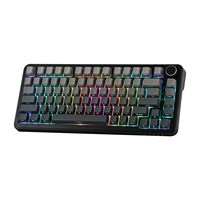 Teclado Mecánico AJAZZ AK820 75% con Interruptores Intercambiables en Caliente, RGB, para Juegos, con Perilla, Cableado, Bluetooth 2.4G para PC y Mac