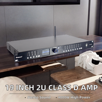 19 İnç 2U Sınıf D Stereo DSP Profesyonel Dijital Güç Amplifikatör Modülü 8/4 Ohm Metal