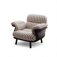 Fauteuil de loisirs moderne de haute qualité à une place, structure noire, pour salon, chambre, canapé confortable, écologique, durable, utilisation hôtelière