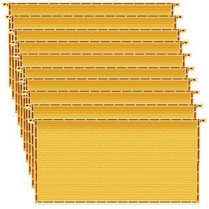 Paquete <span class=keywords><strong>de</strong></span> 10 láminas <span class=keywords><strong>de</strong></span> plástico amarillo para base <span class=keywords><strong>de</strong></span> colmena - Láminas <span class=keywords><strong>de</strong></span> cera para fundaciones <span class=keywords><strong>de</strong></span> cría profunda para colmenas Langstroth - Product Image 1