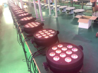Projecteur de lumière polaire 6 en 1 18x18W, éclairage plat RGBWAUV pour dj, fête disco