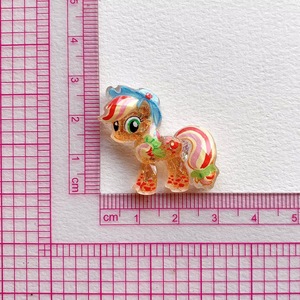 Cute <b>Sweet</b> Fidings Pony Colorful Glitter Resin Charms Cartoon Anime DIY Jewelry Making Supplies Kids Craft Accessories - Product Image 1