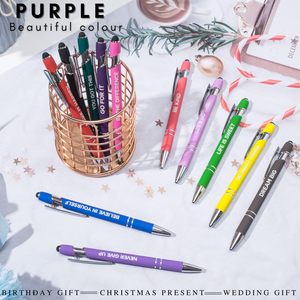Bolígrafos Promocionales Personalizados con Punta Stylus, Tinta Negra de 1.0 mm, Bolígrafo de Gel Metálico Reciclable, Caja de Regalo, Impresión de Serigrafía con Logotipo Personalizado - Product Image 3