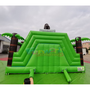 Structure gonflable géante pour enfants, château gonflable commercial avec toboggan, thème jungle - Product Image 3