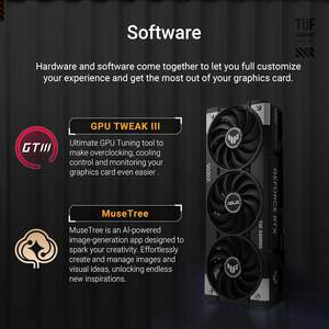 TUF Gaming GeForce 5060 Ti OC Edition 8GB GDDR7-Gaming-Grafikkarte GeForce 5060 Ti, 3,1-Steckplatz-Design, PCIe 5.0 - Product Image 5