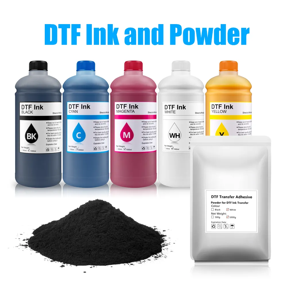 MWEI Premium calidad Blanco textil pigmento rgbo DTF tinta de impresión para impresora Epson 7890 DX5 5113 L1800 L805