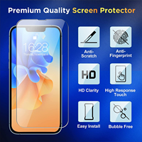 Protecteur d'écran en verre trempé incassable anti-rayures 2.5D 9H pour iphone 13 14 15 pro max