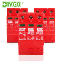 DIY GO 3P PV SPD DC 1000V 1200V 10kA~-20kA 20KA~40KA 40KA~60KA Parafoudre domestique de protection contre les surtensions basse tension