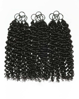 Extensions de cheveux humains 100% naturels Kinky CurlyFeather au crochet, boucles Pixie pré-séparées pour tresses, petites spirales bouclées au crochet