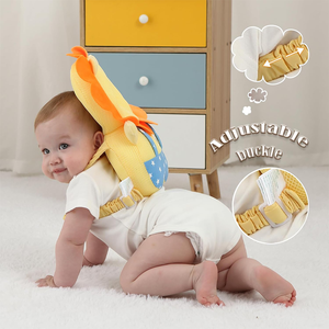 Protector de cabeza de bebé personalizado, mochila para prevenir la caída hacia atrás del bebé, Protector de cabeza de peluche de León para niñas recién nacidas y niños - Product Image 4