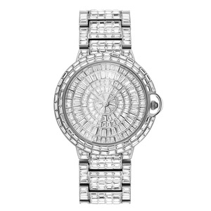 Orologio da Uomo al Quarzo con Diamanti <span class=keywords><strong>Baguette</strong></span> e Cristalli, Completamente Tempestato di Diamanti, in Oro, Vendita all'Ingrosso dalla Fabbrica - Product Image 4