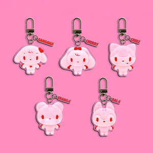 Venta al por mayor de accesorios de moda: Llavero colgante de acrílico con imagen de dibujos animados UV PVC versión Q para álbum, mochila escolar y otros usos. - Product Image 2