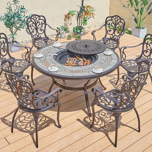 Hình Chữ Nhật Ngoài Trời Vườn BBQ Bảng Và 6 Ghế Đa Năng Ăn Uống Đồ Nội Thất Cho Biệt Thự Và Sân Sử Dụng Giá Cả Hợp Lý - Product Image 4