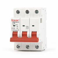 Disjoncteur électrique 1P 2P 3P 4P Mini MCB AC 4.5kA 63A à déclenchement automatique sur rail DIN IP20 CE CB PA66