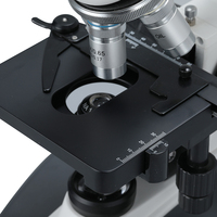 Medical Compound Biological Microscope WF10X/18mm HuaGuang XSP-107 Sliding Binocular White Head Double Layer Mechanical Stage