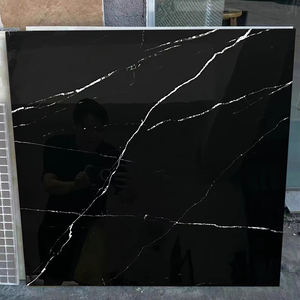 Carrelage en marbre noir Marquina poli 60x60cm 80x80cm 60x120cm 75x150cm, carrelage en céramique Nero Margiua pour sol et mur intérieur - Product Image 2