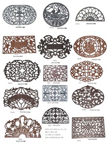 Paillasson moderne en fonte de bronze orné 750x475mm pour extérieur, jardin, villa, tapis décoratif, design côtier, directement de l'usine - Product Image 6