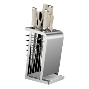 Stainless Steel Knife Holder Magnetic Knife Rack 7 Pcs Kitchen Storage Organizer For Knives Countertop Use - Product Image 4