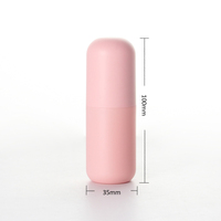 Bouteille de lotion cosmétique rose rechargeable de 45ml en plastique emballage de soins de la peau bouteilles de pompage pour échantillon de voyage