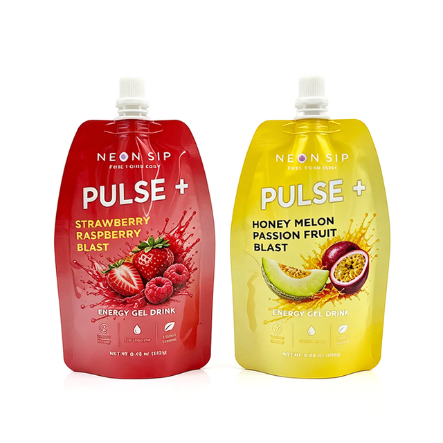Custom Printed Fruit Juice Beverage Liquid Drink Packaging Bag Stand up 250ml Energy Gel Spout Pouch
