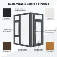 Ventanas de Aluminio Revestidas de Madera de Estilo Europeo de Alta Calidad HUACAI para Casas de Lujo