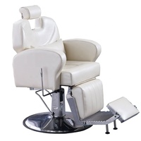 Fauteuil de Barbier au Design Contemporain, Vente Flash, Meuble Commercial avec Poignée en Acier Inoxydable pour Salons de Coiffure
