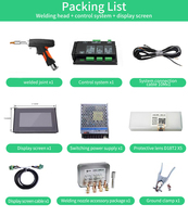 HXLASER Máquina de Soldadura Láser 4 en 1, Antorcha Láser de Fibra Portátil 21T de 3kW con Alimentador de Hilo Único para Cabezal de Soldadura SUP