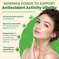Extrait de feuilles de Moringa aromatisé à la pomme, formule antioxydante, 60 ml, OEM Chine, gouttes liquides pour stimuler l'immunité
