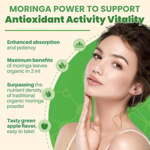 Extracto de Hoja de Moringa con Sabor a Manzana de 60 ml, Fórmula Antioxidante, Refuerza el Sistema Inmunológico, la Digestión, las Articulaciones y los Músculos, Gotas Líquidas, Fabricante Chino - Product Image 2