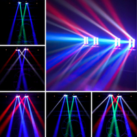 2 Projecteurs Mini Spider 80W RGBW à Tête Mobile LED, Éclairage de Scène DMX512 IP44 2000-82000 Lumens pour KTV, Discothèque, Fête, DJ, Mariage
