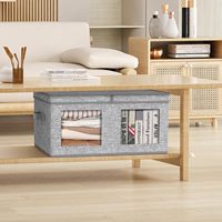 Boîte de rangement rectangulaire multifonctionnelle moderne pour vêtements, avec couvercle pliable, pour cuisine, salle de bain, armoire, salon, 20-35L