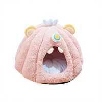 Nid de Monstre Transfrontalier : Lit en Peluche pour Chat et Chien, Chaud et Respirant Toutes Saisons, Nid d'Animaux pour Halloween