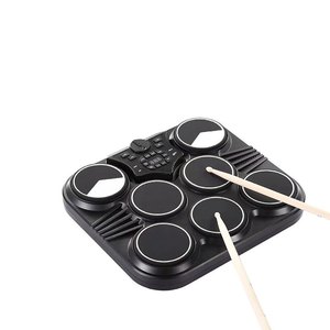 Pad de batterie électronique avec prise casque, chargement USB, rouge et noir, pour adolescents - Product Image 5