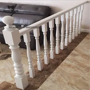 China factory Easy install wooden staircase pillar design