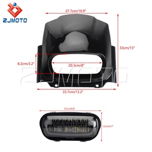 Ensemble de phares LED 12V à faisceau haut/bas avec projecteur de phare, carénage de protection pour Harley M8 Softail FXFB <span class=keywords><strong>FXFBS</strong></span> 2018-2022 - Product Image 6