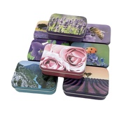 Boîte en métal rectangulaire à couvercle articulé pour savon, emballage cadeau, conteneur de voyage, souvenir, boîte de rangement pour cadeaux