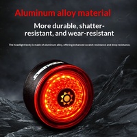 Feu arrière de vélo en alliage d'aluminium intelligent à détection de freinage pour la conduite nocturne, lumière de vélo de route et VTT rechargeable à dégagement rapide