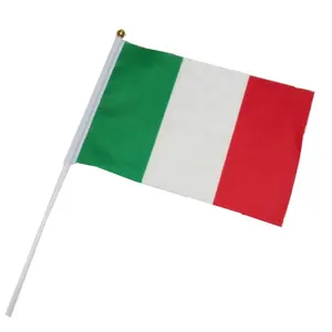 便宜的定制意大利小手挥舞旗/斗篷身旗/90x150cm或任何尺寸的意大利国旗