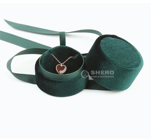 Boîte à bijoux en velours de haute qualité pour colliers, avec nœud, personnalisable, pour pendentifs, boucles d'oreilles, bracelets et joncs, élégante - Product Image 5