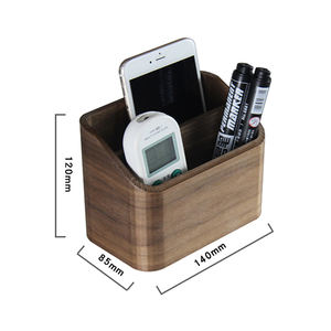 Huina Modern Multi-Functional Creative Wooden <b>Pen</b> Holder Solid Wood Desktop Remote Control Storage <b>Box</b> Organizer Customizable - Product Image 2