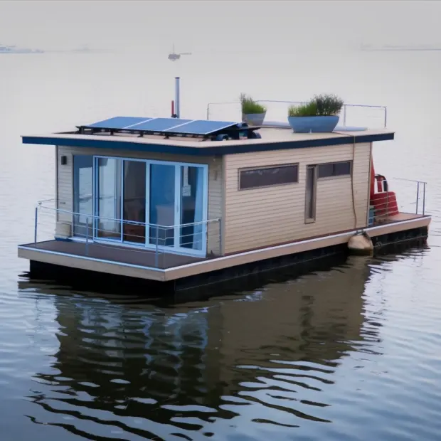 Woonboot Geprefabriceerde Beweegbare Huis Hoogwaardige Stalen Structuur Prefab Villa