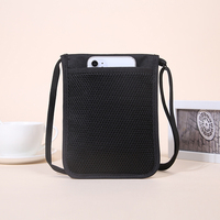 Porte-cartes RFID sac de voyage à bandoulière pochette en nylon pince à billets passeport sac à bandoulière avec rangement pour documents