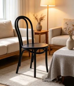 Modern Black Bentwood Leisure Dining <b>Chair</b> Classic <b>Thonet</b> Solid Wood Living Room <b>Chair</b> Durable/Comfortable Custom Size Available - Product Image 4