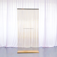 Support de toile de fond moderne en acier inoxydable doré, forme carrée, pour mariage, arche géométrique compacte, décoration – Stock usine