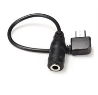 Cable de Audio Wavelink Micro USB Macho a Jack Hembra de 3.5mm para Micrófono de Solapa Activo, Adaptador de Conversión