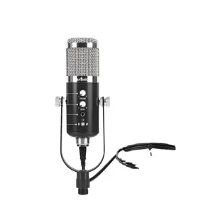 Toptan kondenser mikrofon sessiz düğmesi-Profesyonel 192Khz 24bit kayıt cihazı USB kondenser mikrofon seti seti için sessiz düğmesi stüdyo bilgisayar Smartphone podcast