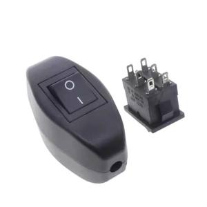 <b>Switch</b> Rocker 3A 250V AC DC SPST Panel Mount Black Nylon Boat Type With <b>Light</b> 4 Pin 6 Pin - Product Image 1