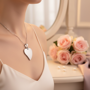 Ciondolo e Charm a Cuore in Acciaio 24x26mm - Product Image 3