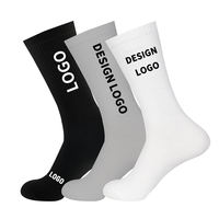 Chaussettes de sport unisexes colorées de conception libre Équipage OEM Chaussettes vierges imprimées sur mesure à la cuisse pour sublimation