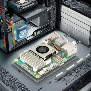 电脑机箱用可调速覆盆子皮5有源散热器脉宽调制冷却风扇5V/12v铝制散热器 - Product Image 2